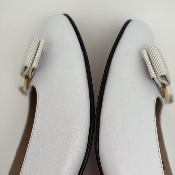 Salvatore Ferragamo Women’s White Shoes Size 7 1/2 AA - Picture 14 of 15